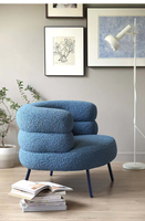 Fauteuil de salon pliable moderne de luxe nordique avec structure en bois massif pour chambre, extérieur, villa, salon, accent Teddy