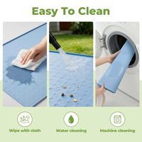 Tapis en silicone multifonctionnel lavable en machine pour animaux de compagnie avec bords surélevés, adapté aux grands chiens et aux foyers multi-animaux