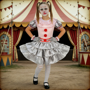 Disfraz de <span class=keywords><strong>Payaso</strong></span> de Carnaval para Niña, Ropa Infantil para Juego de Roles, Disfraz de <span class=keywords><strong>Payaso</strong></span> Joker Grand Heritage para Niña - Product Image 5