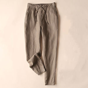 <span class=keywords><strong>Pantaloni</strong></span> Estivi da <span class=keywords><strong>Uomo</strong></span> Shinesia OEM Personalizzati, Leggeri, a Vita Media, Casual, Essenziali, Larghi, di Alta Qualità, <span class=keywords><strong>100</strong></span>% <span class=keywords><strong>Lino</strong></span> - Product Image 6