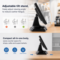 Moniteur tactile HD 15 pouces anti-poussière et étanche, résolution 1024*768, idéal pour les supermarchés – Vente directe usine