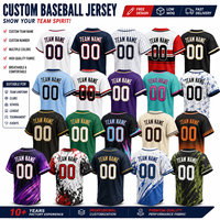 Maillot de baseball personnalisé en maille respirante, rayé, couleur unie, design libre, vêtements de sport pour équipes de baseball et softball, tenue de club