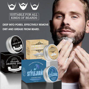 Savon à raser fait main pour hommes Mousse à barbe lisse dans une boîte en aluminium Hydratant non stimulant - Product Image 2
