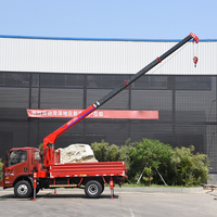 Grue télescopique montée sur camion LUGONG de 4 tonnes avec moteur Weichai, système hydraulique, hauteur de levage de 2 à 20 m pour travaux de construction