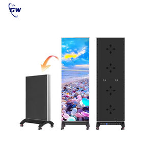 Height Adjustable <b>Portable</b> Indoor Led Poster WIFI USB Control Standing Led Poster Display 1920X640mm <b>Portable</b> Led Poster Screen - Product Image 1