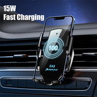Pabrik 15W Sensor pintar cepat nirkabel pengisi daya mobil otomatis dudukan Ventilasi udara mobil Pemegang ponsel & dudukan