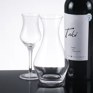 Caraffa da vino in cristallo di alta qualità da 450ml fatta a mano senza piombo