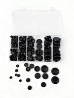 Kit d'assortiment de joints toriques en caoutchouc Woking pour l'automobile, bouchons d'étanchéité pour trous de pare-feu, 170 pièces, noir, pour obturation de trous et câbles