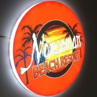 Enseigne LED 3D extérieure en acier inoxydable éclairée, boîte à lumière en acrylique pour affichage publicitaire de logo commercial