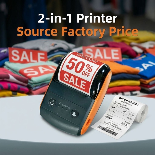 Factory Supply Portable 58mm Thermal Barcode Printer With Clear Printing for Warehouse Logistics Sorting Stick Receipt Label