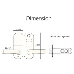 ระบบล็อคประตูอัจฉริยะแบบไม่ใช้กุญแจ รุ่น 4-in-1 พร้อมรหัสผ่าน - Product Image 4
