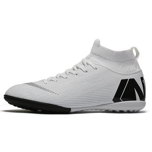 Chaussures de football hautes mi-hautes à lacets chaussures de football <span class=keywords><strong>Futsal</strong></span> bottes de football FG HG TF PU cuir sport d'équipe garçon hommes femmes - Product Image 2