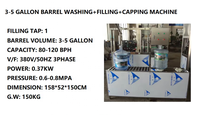 Machine de capsulage de remplissage de lavage de bouteilles semi-automatique de 5 gallons à bas prix