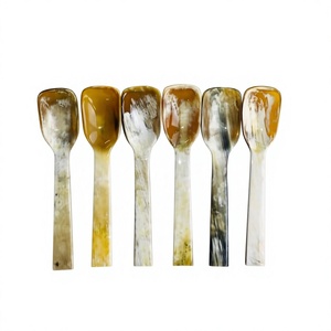 Cuchara Clásica Hecha a Mano de Cuerno de Búfalo, Utensilio de Cocina de Cuerno Natural, Ecológico, Ligero, Apto para Lavavajillas, Vajilla al por Mayor - Product Image 1