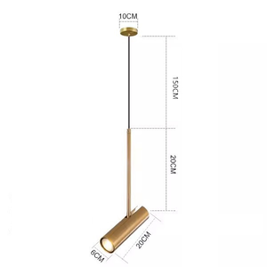 <span class=keywords><strong>Lampadario</strong></span> a sospensione LED in ferro dorato, stile scandinavo semplice e moderno, di lusso, con faretto orientabile, per comodino e soggiorno, piccolo, stile Normcore - Product Image 6