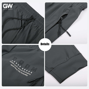 Quần tập thể thao nam nhẹ, size 3XL, chất liệu dệt, có khóa kéo, ống quần co giãn, kiểu dáng thường ngày, lưng trung bình, có dịch vụ OEM. - Product Image 5