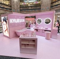 Stand d'exposition modulaire haut de gamme pour salon de beauté, montage rapide en 30 minutes, mur d'arrière-plan publicitaire