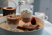 Desserts/boissons créatifs décorés de bougies parfumées, décoration d'intérieur, bougie personnalisée en pot, bougie parfumée en cire de soja en vrac