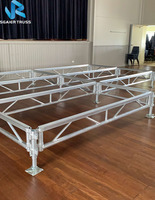 Scène de concert en aluminium, 12 emplacements portable pour un concert en plein air, système de navette facile à assembler