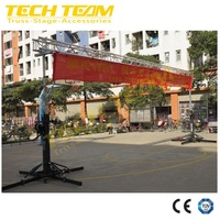 Torre de Elevación Manual TECHTEAM de 6.5m para Sistemas de Sonido en Conciertos al Aire Libre, Soportes de Truss y Pantallas, en Oferta