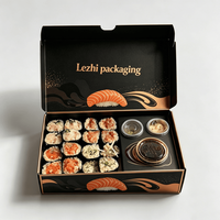 Caja de Sushi Personalizada para Llevar, Caja de Regalo de Papel para Sushi para Llevar, Empaque de Alimentos Bento con Separadores