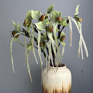 รองเท้าแตะสตรีสไตล์เขตร้อน papiopedilum สำหรับตกแต่งแจกันในบ้านโรงแรม - Product Image 3