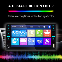 Autoradio 2 Din 7 pouces Sunplus avec Carplay et Android Auto pour Toyota, lecteur MP5, Bluetooth, FM, USB, écran tactile, lecteur vidéo DVD