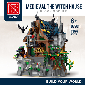 033011 Série Médiévale Château des Sorciers Cottage Simulation Assemblage Créatif Blocs de Construction en Plastique Modèle Jouet pour les 14 ans et plus - Product Image 4