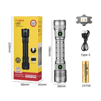 Long-range Telescopic Zoom Long-lasting White Laser High-power Dual-head Flashlight Hunting Hiking Aluminum Portable Torch Light