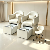 Fauteuil de pédicure de luxe en gros avec bac à pédicure extractible, design de baignoire, fauteuil de massage pour les pieds avec robinet, inclinable, pour salon, OEM