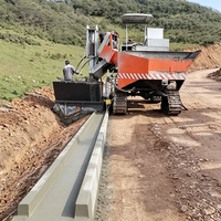 Nouvelle technologie de pavage hydraulique à glissière pour bordures, machine de construction de trottoirs auto-nivelante, bordure en béton