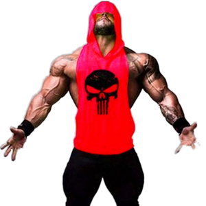 Débardeurs de sport en coton tricoté anti-boulochage pour hommes, style gothique, pour musculation et fitness - Product Image 1