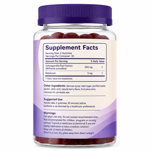 Offre Spéciale – Complément Liposomal Végétalien en Vrac 3mg 5mg 10mg – Gommes au Magnésium, L-Théanine et Mélatonine pour le Sommeil – Bio, Faible en Gras, 60 unités – Pour Adultes - Product Image 6