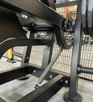 Machine à Squat Hack et V-Squat Professionnelle Réglable à Charge de Plaques en Acier avec Levier de Sécurité pour l'Entraînement des Muscles de la Poitrine et du Bas du Corps