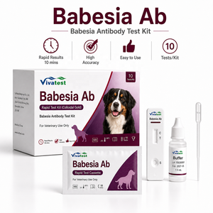 Kit de test rapide Babesia Ab pour chiens, détection sanguine des maladies transmises par les tiques chez les animaux, certifié CE Viviatest - Product Image 5