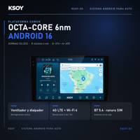 Écran tactile de voiture KSOY avec CarPlay et Android Auto avec connexion sans fil, DSP et amplificateur intégré