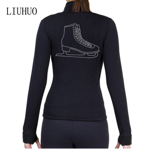 LIUHUO Figure Skating <strong>Jackets</strong> Girls Training Thin Fleece Fabrics Ice Skating Outfits <strong>Rhinestones</strong> Shiny Colours Skating <strong>Jacket</strong> - Product Image 4