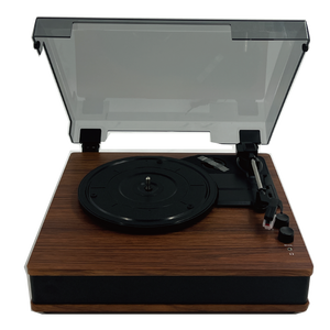 Tourne-disque multifonctionnel pour disques vinyles avec radio FM, lecture et enregistrement via Bluetooth, USB et carte SD - Product Image 1