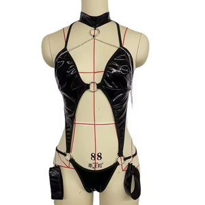 Lencería Sexy y Atractiva para Mujer, Body de Cuero con Cierre, Erótico y Sensual, Ecológico, Impermeable IPX7, de Látex - Product Image 5