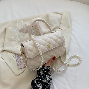 लक्जरी ठोस रंग हैंडबैग पु चमड़े गरज श्रृंखला छोटे प्रालंब बैग कढ़ाई धागा जाली कंधे Crossbody बैग महिलाओं के लिए - Product Image 4