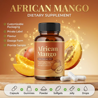 Capsules de mangue africaine Healthife OEM à marque privée, mélange d'extrait de thé vert, de vinaigre de cidre et de pépins de raisin