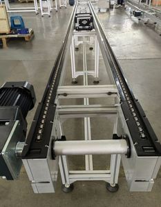 Automatic Adjustable Speed Durable Aluminum Stainless Steel Belt Chain Pallet Conveyor Restaurant Use Electric Accessories - Product Image 4
