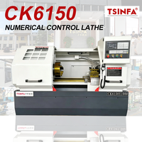 Tour CNC horizontal CK6150 pour métaux, portance de 500 mm, haute rigidité, commande FANUC, centre d'usinage simple pour ateliers