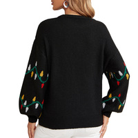 Service OEM Pull de Noël moche pour femme avec lumières colorées, prêt à être expédié pour cadeau de fêtes