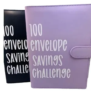 100 Envelope Challenge Binder, Maneiras fáceis e divertidas de economizar US $5,050, Orçamento Binder Save Challenge, Salvar Desafio Budget Book Binder