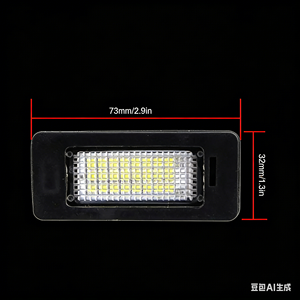 Éclairage de plaque d'immatriculation LED pour <span class=keywords><strong>BMW</strong></span> Série 1/3/5 E88 E90 E92 E93 E39, sans erreur Canbus, blanc 6000K, lampe de plaque d'immatriculation arrière - Product Image 1
