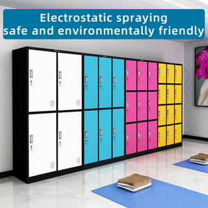 ตู้เสื้อผ้าเหล็ก9ประตูปรับความสูงได้สไตล์โมเดิร์นเหล็กสีสันสดใสสำหรับใช้ในอพาร์ทเมนต์และโรงแรม - Product Image 6