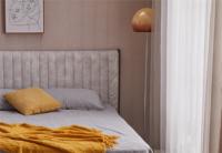 Cadre de lit double king-size de luxe nordique avec plateforme basse et tiroirs de rangement, tête de lit en velours nuage