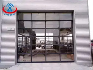 Su misura in vetro di alluminio del pannello cornice trasparente porta del garage