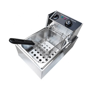 Friture commerciale Freidora Chip 6l Double réservoir utiliser la machine de <span class=keywords><strong>friteuse</strong></span> à <span class=keywords><strong>induction</strong></span> électrique à vendre - Product Image 3